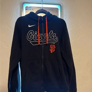 Men's San Francisco Giants Nike Black Knockout Script Full-Zip Hoodie